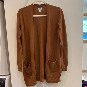 Old Navy Women's Brown Open-Front Long Cardigan
